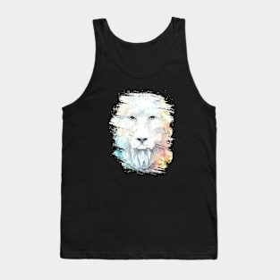 Lion Wild Animal Nature Watercolor Art Painting Tank Top